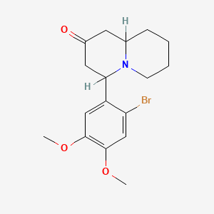 molecular formula C17H22BrNO3 B1672813 4-(2-Bromo-4,5-dimethoxyphenyl)octahydro-2H-quinolizin-2-one CAS No. 78617-10-4