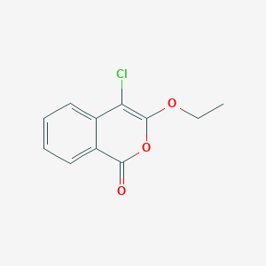 molecular formula C11H9ClO3 B1672824 4-Chloro-3-ethoxy-1H-2-benzopyran-1-one CAS No. 24672-91-1