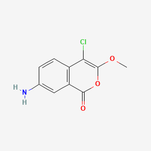molecular formula C10H8ClNO3 B1672825 7-Amino-4-chloro-3-methoxyisocoumarin CAS No. 62252-26-0