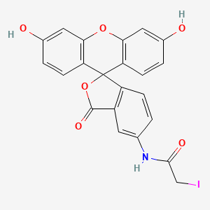 molecular formula C26H24IN3O4 B1672876 5-Iodoacetamidofluorescein CAS No. 63368-54-7