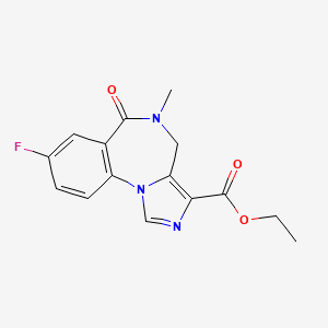 molecular formula C15H14FN3O3 B1672878 Flumazenil CAS No. 78755-81-4