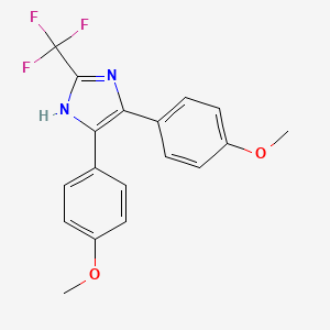 molecular formula C18H15F3N2O2 B1672887 Flumizole CAS No. 36740-73-5