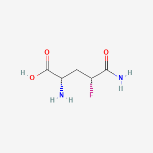 molecular formula C5H9FN2O3 B1672911 Fluoroglutamine (2S,4R) CAS No. 238418-71-8