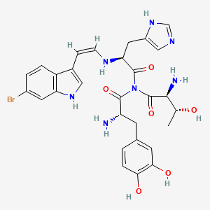 molecular formula C29H32BrN7O6 B1672919 Halocyamine B CAS No. 122548-04-3
