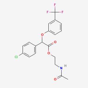 molecular formula C19H17ClF3NO4 B1672922 Halofenate CAS No. 26718-25-2
