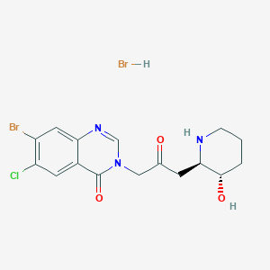 molecular formula C16H18Br2ClN3O3 B1672924 氢溴酸哈洛氟金酮 CAS No. 64924-67-0