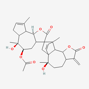molecular formula C32H40O8 B1672940 Handelin 