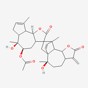 molecular formula C32H40O8 B1672940 Handelin CAS No. 62687-22-3