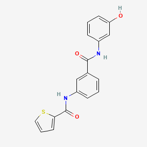 molecular formula C18H14N2O3S B1672957 N-[3-[(3-hydroxyphenyl)carbamoyl]phenyl]thiophene-2-carboxamide CAS No. 312595-37-2