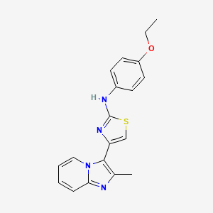 molecular formula C19H18N4OS B1672961 N-(4-ethoxyphenyl)-4-(2-methylimidazo[1,2-a]pyridin-3-yl)thiazol-2-amine CAS No. 315703-52-7