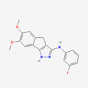 molecular formula C18H16FN3O2 B1672987 PDGF Receptor Tyrosine Kinase Inhibitor IV CAS No. 627518-40-5