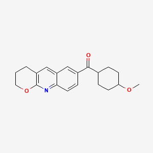 molecular formula C20H23NO3 B1672994 (3,4-Dihydro-2h-pyrano[2,3-b]quinolin-7-yl)-(cis-4-methoxycyclohexyl)-methanone CAS No. 409345-29-5
