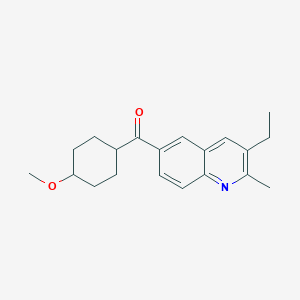 molecular formula C20H25NO2 B1672995 (3-Ethyl-2-methylquinolin-6-yl)-(4-methoxycyclohexyl)methanone CAS No. 852612-00-1