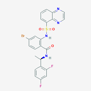 molecular formula C23H17BrF2N4O3S B1673004 JNJ-26070109 