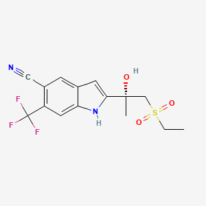 molecular formula C15H15F3N2O3S B1673006 JNJ-26146900 CAS No. 868691-50-3