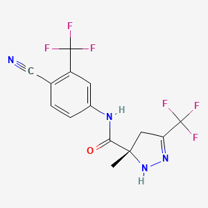 molecular formula C14H10F6N4O B1673012 JNJ-28330835 CAS No. 888072-47-7