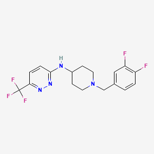 3-Pyridazinamine, N-(1-((3,4-difluorophenyl)methyl)-4-piperidinyl)-6-(trifluoromethyl)-