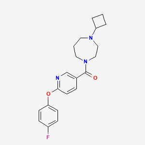 molecular formula C21H24FN3O2 B1673017 (4-Cyclobutyl-1,4-diazepan-1-yl)(6-(4-fluorophenoxy)pyridin-3-yl)methanone CAS No. 959740-39-7