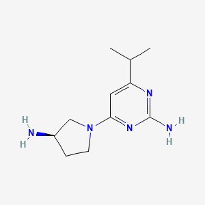 4-[(3R)-3-aminopyrrolidin-1-yl]-6-propan-2-ylpyrimidin-2-amine