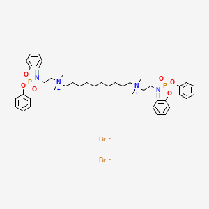 Decamethylenebis(dimethyl(2-(diphenylphosphonoamino)ethyl)ammonium bromide)