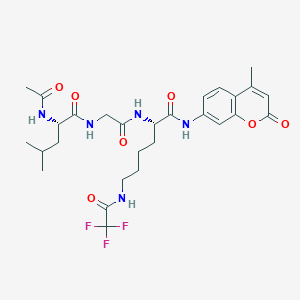 (S)-2-(2-((S)-2-Acetamido-4-methylpentanamido)acetamido)-N-(4-methyl-2-oxo-2H-chromen-7-yl)-6-(2,2,2-trifluoroacetamido)hexanamide