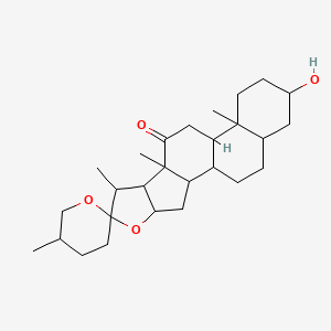 molecular formula C27H42O4 B1673031 Hecogenin CAS No. 467-55-0