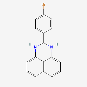 molecular formula C17H13BrN2 B1673063 2-(4-溴苯基)-2,3-二氢-1H- перимидин CAS No. 64369-13-7