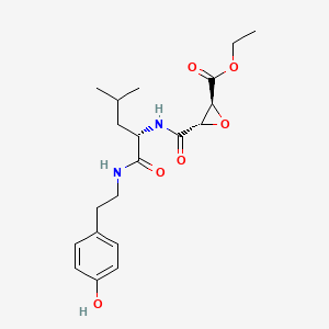 (2S,3S)-ethyl 3-((S)-1-(4-hydroxyphenethylamino)-4-methyl-1-oxopentan-2-ylcarbamoyl)oxirane-2-carboxylate