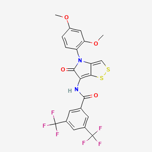 Benzamide, N-(4-(2,4-dimethoxyphenyl)-4,5-dihydro-5-oxo-1,2-dithiolo(4,3-b)pyrrol-6-yl)-3,5-bis(trifluoromethyl)-