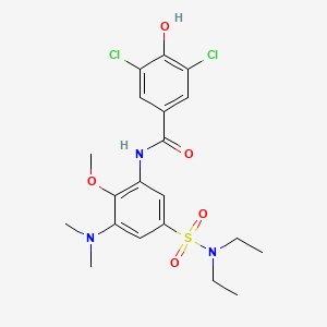 Benzamide, 3,5-dichloro-N-(5-((diethylamino)sulfonyl)-3-(dimethylamino)-2-methoxyphenyl)-4-hydroxy-