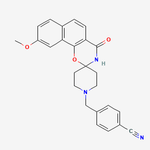 Benzonitrile, 4-((3,4-dihydro-9-methoxy-4-oxospiro(2H-naphth(2,1-E)-1,3-oxazine-2,4'-piperidin)-1'-yl)methyl)-