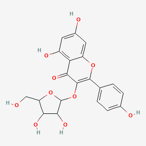 molecular formula C20H18O10 B1673113 3-[(2S,3R,4R,5R)-3,4-dihydroxy-5-(hydroxymethyl)oxolan-2-yl]oxy-5,7-dihydroxy-2-(4-hydroxyphenyl)chromen-4-one CAS No. 5041-67-8