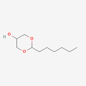 molecular formula C10H20O3 B1673118 2-Hexyl-1,3-dioxan-5-ol CAS No. 1708-36-7