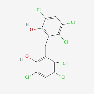 molecular formula C13H6Cl6O2<br>C13H6Cl6O2<br>C6H(OH)Cl3CH2Cl3(OH)C6H B1673135 Hexachlorophene CAS No. 70-30-4