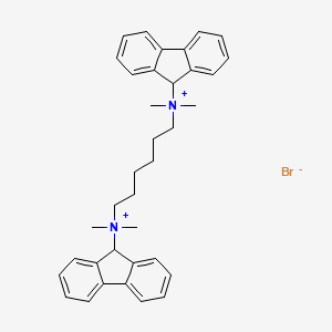 molecular formula C36H42BrN2+ B1673142 Hexamethylene-bis[fluoren-9-yldimethylammonium] dibromide CAS No. 317-52-2