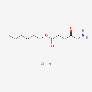 molecular formula C11H22ClNO3 B1673147 Hexaminolevulinate Hydrochloride CAS No. 140898-91-5