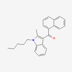 molecular formula C25H25NO B1673178 1-Pentyl-2-methyl-3-(1-naphthoyl)indole CAS No. 155471-10-6