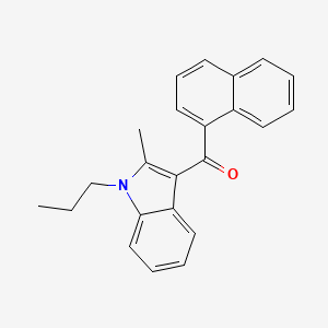 molecular formula C23H21NO B1673179 (2-Methyl-1-propyl-1H-indol-3-yl)-1-naphthalenylmethanone CAS No. 155471-08-2