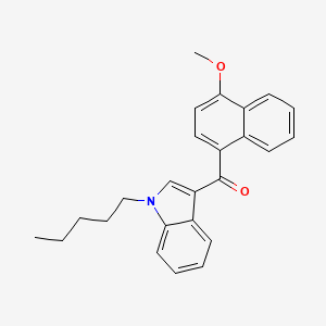 molecular formula C25H25NO2 B1673182 (4-methoxynaphthalen-1-yl)(1-pentyl-1H-indol-3-yl)methanone CAS No. 210179-46-7