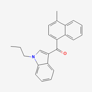 molecular formula C23H21NO B1673183 Methanone, (4-methyl-1-naphthalenyl)(1-propyl-1H-indol-3-yl)- CAS No. 824955-98-8