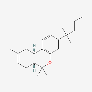 molecular formula C22H32O B1673184 (6AR,10AR)-3-(1,1-Dimethylbutyl)-6A,7,10,10A-tetrahydro-6,6,9-trimethyl-6H-dibenzo[B,D]pyran CAS No. 259869-55-1