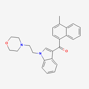 molecular formula C26H26N2O2 B1673185 (1-(2-Morpholin-4-ylethyl)indol-3-yl)-4-methylnaphthalen-1-ylmethanone CAS No. 133438-58-1