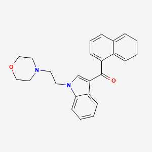 molecular formula C25H24N2O2 B1673187 1-(2-(4-Morpholinyl)ethyl)-3-(1-naphthoyl) indole CAS No. 103610-04-4