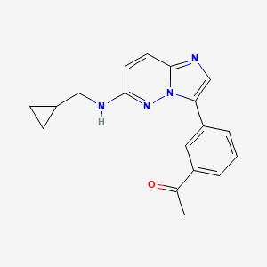 molecular formula C18H18N4O B1673198 Imidazopyridazin 1 CAS No. 869650-21-5