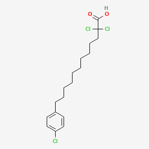 molecular formula C18H25Cl3O2 B1673201 2,2-Dichloro-12-(4-chlorophenyl)dodecanoic acid CAS No. 221564-97-2