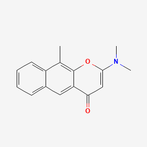 molecular formula C16H15NO2 B1673203 2-(Dimethylamino)-10-methyl-4H-naphtho(2,3-b)pyran-4-one CAS No. 68902-40-9