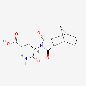 molecular formula C14H19N3O4 B1673208 4,7-Methano-2H-isoindole-2-butanoic acid, gamma-(aminocarbonyl)octahydro-1,3-dioxo- CAS No. 58958-06-8