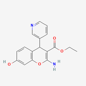 ethyl 2-amino-7-hydroxy-4-(pyridin-3-yl)-4H-chromene-3-carboxylate