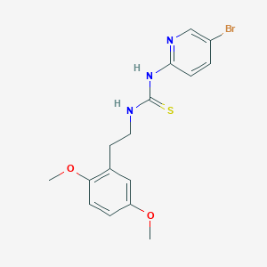 molecular formula C16H18BrN3O2S B1673240 1-(5-Bromopyridin-2-yl)-3-[2-(2,5-dimethoxyphenyl)ethyl]thiourea CAS No. 233271-65-3