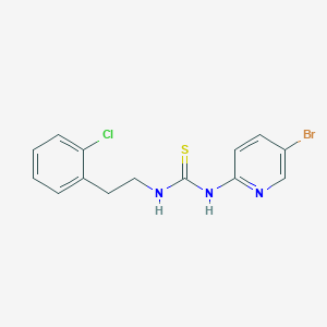 molecular formula C14H13BrClN3S B1673241 1-(5-Bromo-2-pyridyl)-3-[2-(2-chlorophenyl)ethyl]thiourea CAS No. 149486-73-7